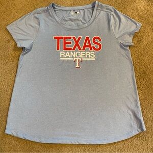 Texas Rangers Heather light baby blue gallo #13 women’s size XL
